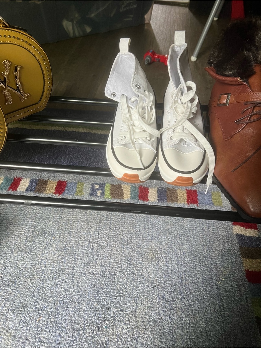 White High-Top Sneakers